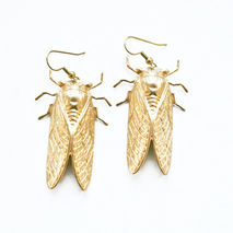 Cicada Brass Earrings