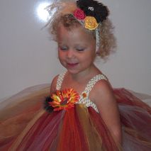 Fall colors flower girl dress