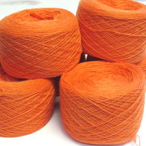 Lace Weight Yarn for Knitting, Crochet - Light Orange