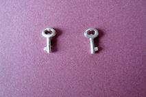 Antique Key Earring Studs Sterling Silver