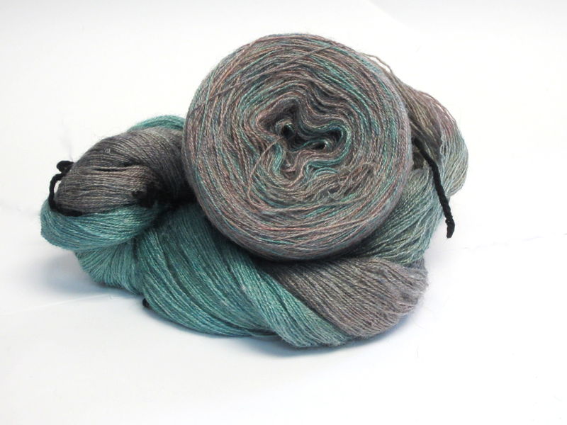 Hand Dyed Lace Weight Yarn for Knitting, Crochet - Mountain Mist