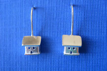 Sterling Silver Dangle Earrings Tiny Cottage
