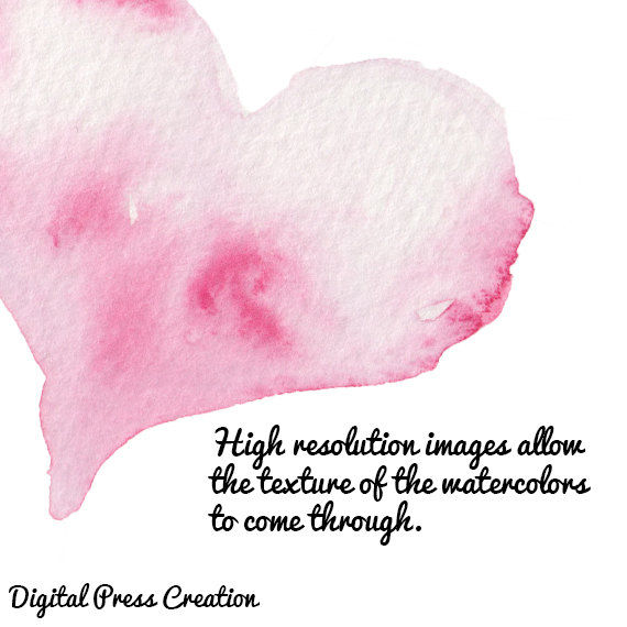 watercolor heart clipart - photo #33