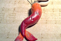 Polymer Clay Ombre Mermaid Tail Necklace