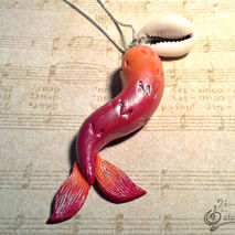 Polymer Clay Ombre Mermaid Tail Necklace