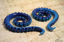 Customizable Ombre Tentacle Gauges - Polymer Clay