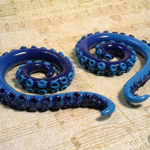 Customizable Ombre Tentacle Gauges - Polymer Clay