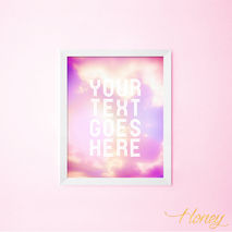 Sunset in the Clouds, Your Text Goes Here, Customized, Wall Art