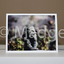 Photography greeting card, thinking monkey unique different grea