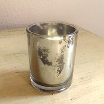 Set of 10 Mercury Glass Votives