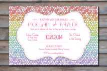 Stained Glass Rainbow Wedding Invitation