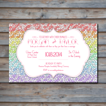 Stained Glass Rainbow Wedding Invitation