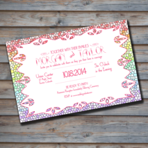 Rainbow Stained Glass Wedding Invitation - DIGITAL FILE