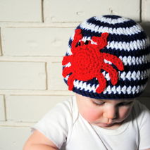 Crochet Crab Nautical Baby Summer Hat