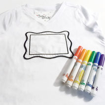 Color your own shirt, Embroidered frame to design , color and wa