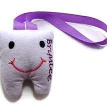 Plush Tooth Pillow, Tooth fairy pillow with pocket for tooth and