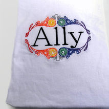 GLBTQ Ally shirt, Rainbow LGBT Ally shirt, Gay Pride shirt, Equa