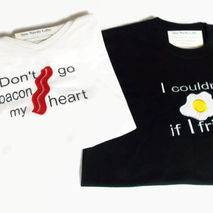 Don't go bacon my heart , Egg and Bacon Couples shirts Set of tw