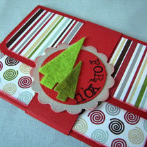 Christmas holiday Card, Gift card holder, paper gift card holder
