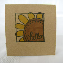all occasion mini cards, hello card set, sunflower cards, blank