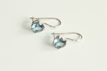 BLUE TOPAZ EARRINGS / BRIDAL EARRINGS / GEMSTONE EARRINGS