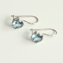 BLUE TOPAZ EARRINGS / BRIDAL EARRINGS / GEMSTONE EARRINGS