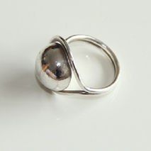 SILVER BALL RING / STERLING SILVER RING / WOMENS RING