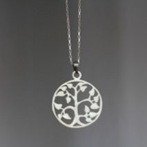 TREE OF LIFE PENDANT / STAINLESS STEEL / WOMENS NECKLACE