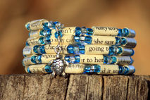 The Last Song Paper Bead Bracelet - Spiral Wrap Bracelet - Memor