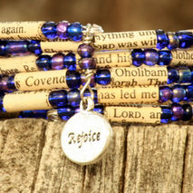 Beaded Faith Bracelet - Stacking Wrap Bracelet - Memory Wire - U