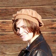 Women's Tan Ultrafine Wool Hat - Upcycle