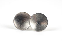 Silver Scratched Studs