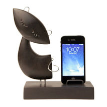 Wood Cat Phone Stand