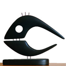Abstract Whale Statue