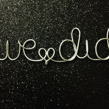 READY TO SHIP 'We Did' Wire Cake Topper