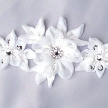 Elise : Silk Chiffon Bridal Flower Applique / Sash Wedding Acces