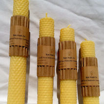 100% Pure Beeswax Hand Rolled Honeycomb Candle 8 1/2" x 1 1/4"