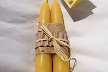 10" 100% Pure Beeswax Hand Dipped Taper Candles 10" x 3/4"