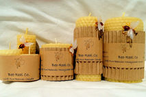 100% Pure Beeswax Hand Rolled Honeycomb Candle 8" x 3"