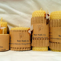 100% Pure Beeswax Hand Rolled Honeycomb Candle 8" x 3"