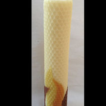 100% Pure Beeswax-Hand Rolled Decorated Honeycomb Candles-8"x1 3