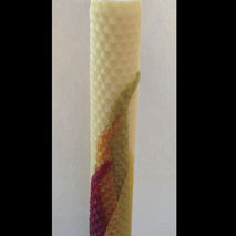 100% Pure Beeswax-Hand Rolled Decorated Honeycomb Candles-8"x1 1