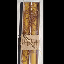 100% Pure Beeswax Boxed Taper Pair 8" x 3/4"