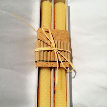 100% Pure Beeswax Hand Rolled Honeycomb Candles 8 1/2" x  3/4" T