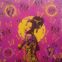 oriental geisha woman painting,madame butterfly,stencil art,spra