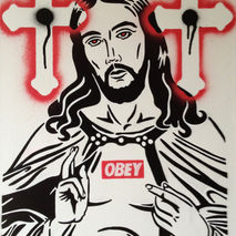 painting of jesus christ on canvas,obey,worship,god,religon,sten