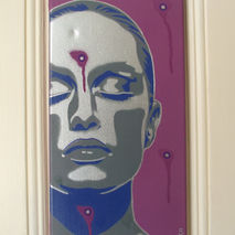 FOR SALE,silver skin deep,stencil art,graffiti art,painting on c