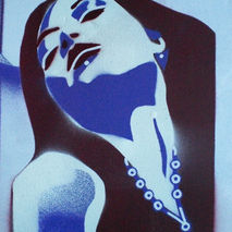 religious painting of icon,stencil art canvas,purple,cross,roser