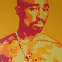 2PAC painting on canvas,stencils,spray paints,hip hop,rap,west c