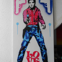 Elvis painting on canvas,stencils & spraypaints ,pop art,love,gu